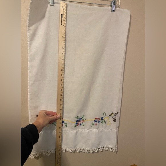 Vintage Westpoint Stevens pillowcase embroidered hummingbird Made in the USA - Picture 3 of 7